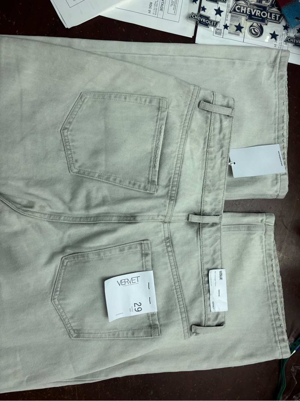 Vervet 29 vintage Leslie flare gray 34” inseam tall girl BNWT Beachy western - Picture 8 of 11
